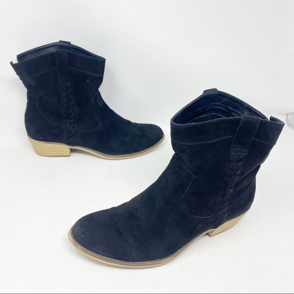 💋3/$20💋 Shoe Dazzle Black Heeled Ankle Boots - Picture 5 of 9
